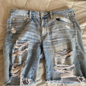 American Eagle Tomgirl Bermuda Shorts with Rips